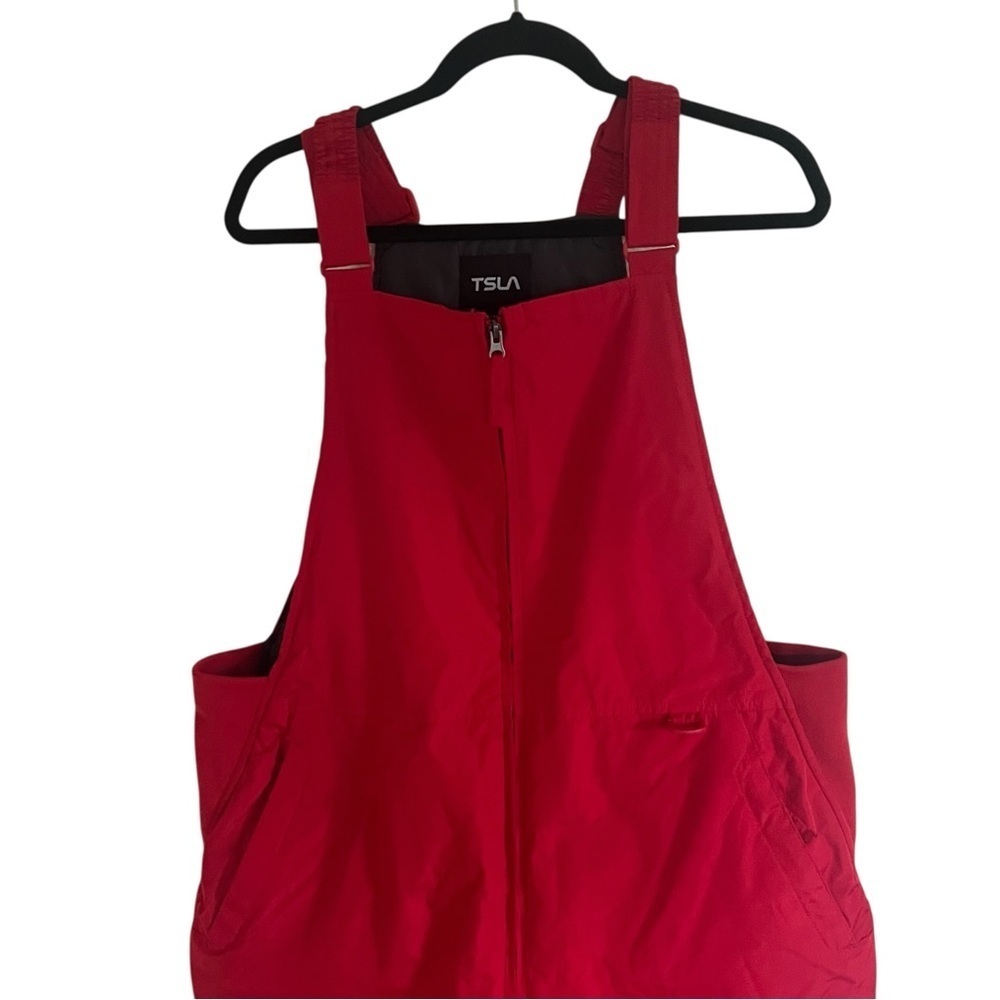 TSLA Red Winter Snow Snowboard Ski Bib Pants XL - Picture 3 of 11